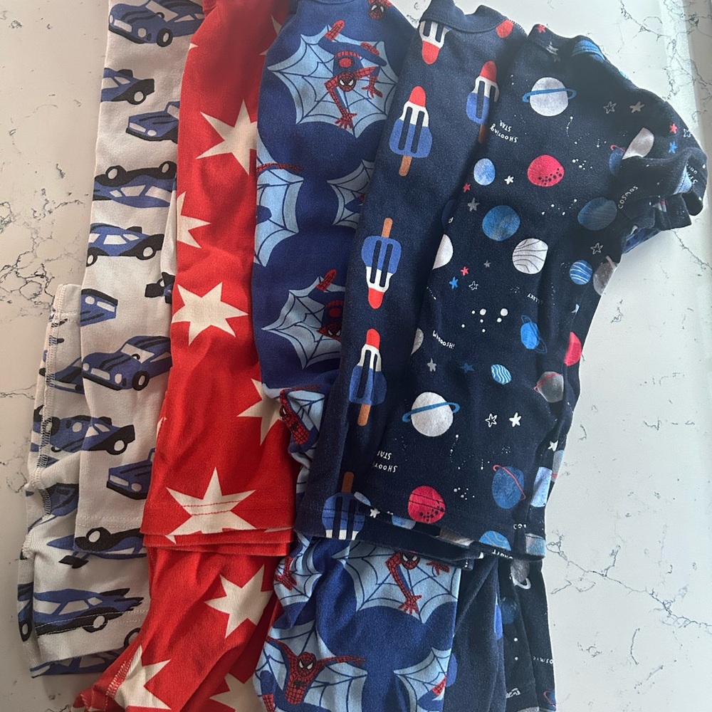 Hanna Andersson Kids Pajama Sets bundle - Red, Blue, White